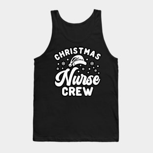 Christmas Nurse Crew White Santa Hat Tank Top